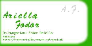 ariella fodor business card
